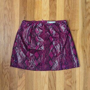 Urban Renewal  purple snake print mini skirt.